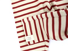 Petit Piao chili pepper/dark off white stribede leggings modal